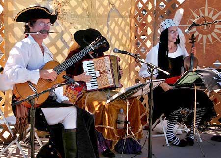 Los californios performing as
            pirates at Fiesta del Rio