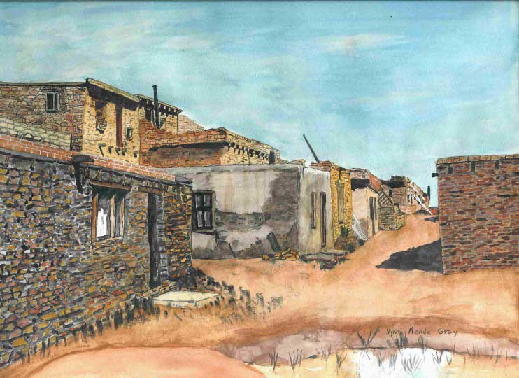 Acoma Pueblo Street Scene